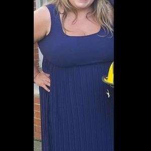 Blue size 2 or 18/20 torrid dress - long.